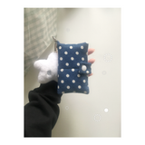 comfy wallet - dot denim