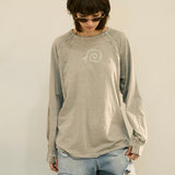 Raw Pigment Finger Hole Long Sleeve T Light Grey