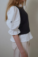 Rose frill blouse