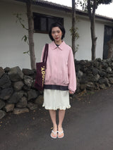 Tulle floral frill midi skirt (2color)