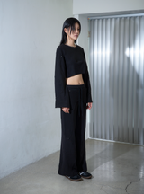 Sweat Cropped Top Black