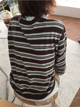 バービエパステルカラーネックポーラTシャツ（5c）