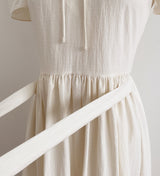 Cossel Ribbon String Flared Long One Piece