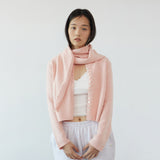 Alpaca button cardigan_pink