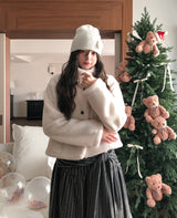 Hug Wool High Neck Short Coat