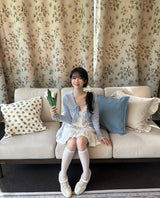 レイヤードクロップカーディガン