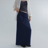 [Cafeon] A-Line Banding Flared Long Skirt - 6 Colors