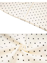 Adeline Polka Dot Button Top