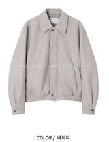 Harrington Overfit Wool Collar Jacket
