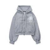 CHRYSTHEMUM HOODIE ZIP UP (GREY)