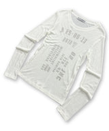 Stencil Numbering Long Sleeve Tee_Ivory