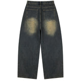Vintage front pintuck denim pants (vintage black)