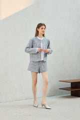 CHERISH TWEED JACKET / SKY BLUE