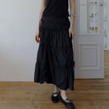 For Sunshine Moments Tiered Skirt Black 