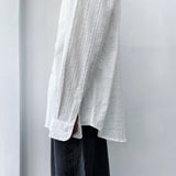 Textured Stripe Drop-Shoulder Shirt