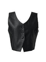 matte chic leather vest