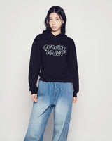 25FW WOMAN トゥインクルクロップフーディー ブラック