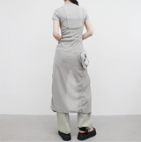 Chatier slit sleeveless dress
