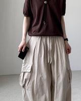 Linen Balloon Cargo Pants