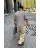 Damage wide work pants