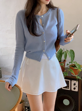 #Back Ribbon Embroidery Knit Cardigan (5color)