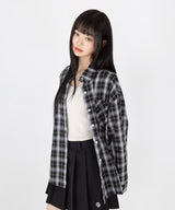 LOOSE FIT CHECK LONG SLEEVE SHIRT [3color]