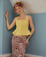 EVIE hailey CROSS-BACK TOP YELLOW