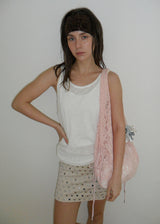 [shiwonderful x voor] Floral Lace Shirring Shoulder Bag_Pink