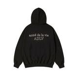 25FW BORDER LINE BASIC LOGO HOODIE BLACK