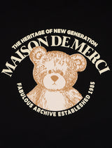 Women's Regular Fit Bear Friends クロップドスウェットシャツ ブラック (FCF1TS202W)