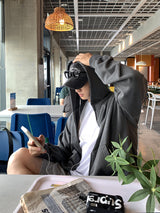 Look Barbell Pigment Semi-Crop Two-Way Hoodie Zip-Up