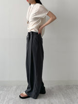 Unbalance Nylon Strap Wide Pants