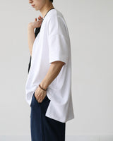 KP ディープスリットハーフTシャツ ホワイト