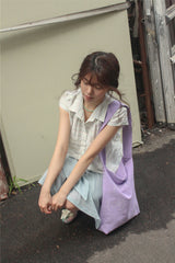 Vintage String Pintuck Shirts - Cotton Candy(Stripe)
