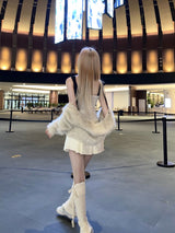 バンディングポイントサテンプリーツミニSK