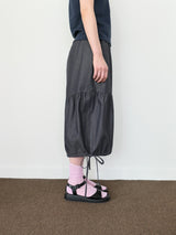 shirring bermuda denim pants