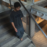 スターリーピグメントハーフTシャツ / Black charcoal