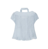Delre Sheer Wrinkle Blouse