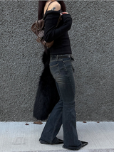 Low slim boots cut pants