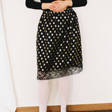 DOT SKIRT BLACK