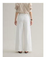 loose-fit high-waisted straight denim pants