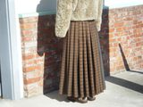 Mix Check Maxi Skirt / Brown