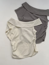 Check Seersucker Blouse