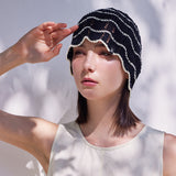 VA Label Wave Line Beanie / Black