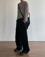 Beat Henley-Neck Crop Knit