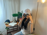 ふみふみツートーンボールキャップP(スカイブルー/ライトグレー)