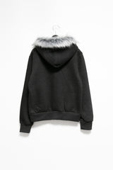 trimming fur hood zip-up(2colors)