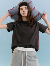 NUBASIC STANDARD ROUND NECK T-SHIRT CHARCOAL