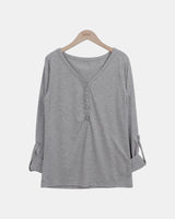 ティネル シャーリング ロールアップ ロングスリーブ Tシャツ