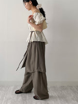 Nylon Two-Way Flare Blouse